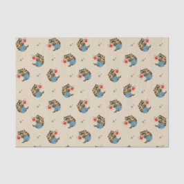 SCHATTIGE RETRO WASBEER met het Papieren zakdoekje Tissuepapier