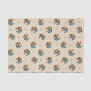 SCHATTIGE RETRO WASBEER met het Papieren zakdoekje Tissuepapier