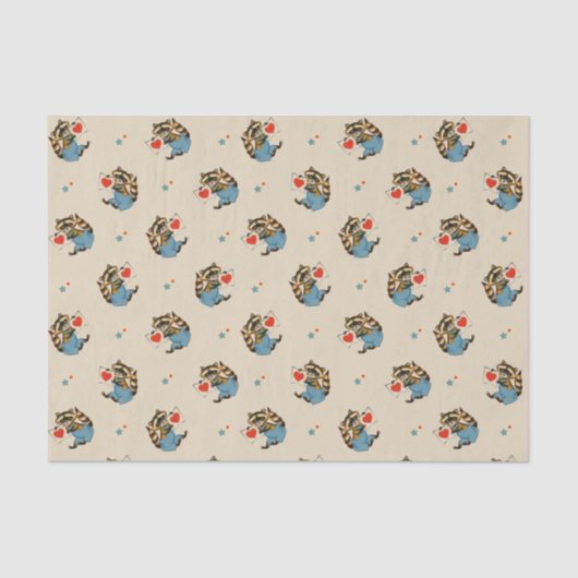 SCHATTIGE RETRO WASBEER met het Papieren zakdoekje Tissuepapier (Voorkant)