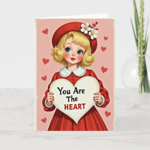 Schattige Retro You Are The Heart Kaart