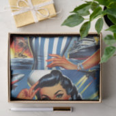 Schattige Retro Zeeman Pin-up Tissuepapier (Geschenk)