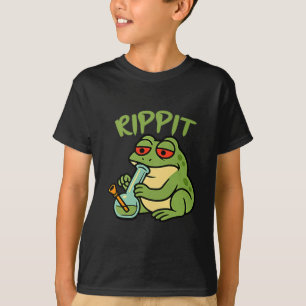 Schattige Rippit Stoner Kikker die Stoner Rookt T-shirt