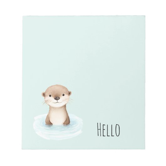 Schattige rivierotter notitieblok (Voorkant)
