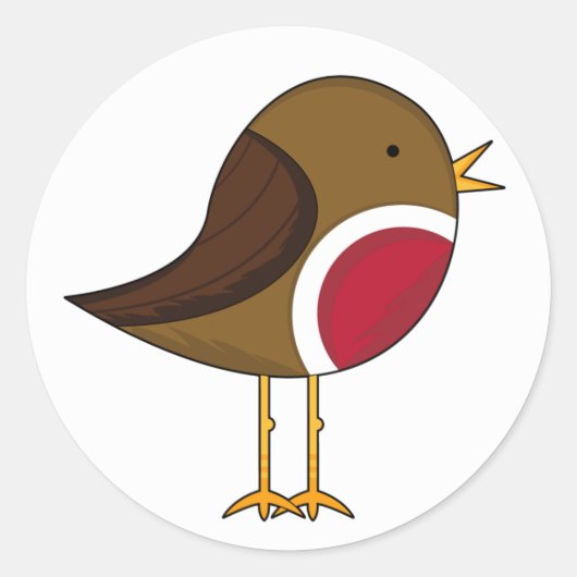 Schattige Robin Sticker Sheet (Voorkant)