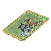 SCHATTIGE ROBOT BULLDOG EN FELINE FRIEND Funny Magneet (Linkerzijde)