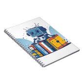 schattige robot IA en boeken 2 Notitieboek (Rechterzijde)