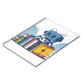 schattige robot IA en boeken 2 Notitieboek (Linkerzijde)