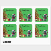 schattige robot Kerst sticker (Vel)