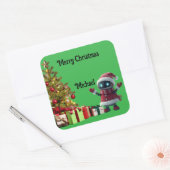 schattige robot Kerst sticker (Envelop)