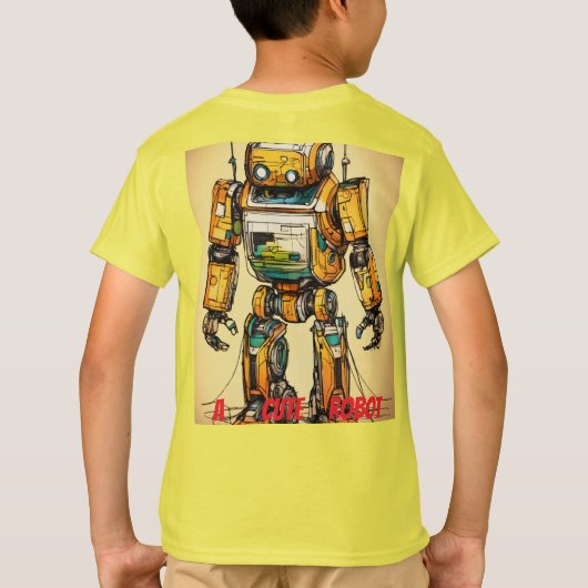 "Schattige Robot - Playful TechT ontworpen T-shirt (Achterkant)