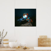 Schattige Robot Poster (Keuken)
