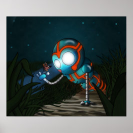 Schattige Robot Poster