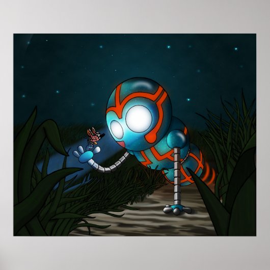 Schattige Robot Poster (Voorkant)