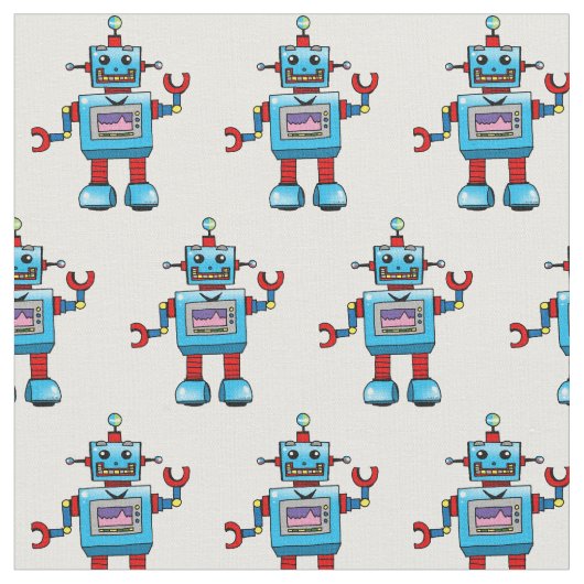 schattige robot speelgoed stof (Close Up)