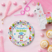 Schattige Robot Thema Verjaardagsfeest Papieren Bordje (Feest)