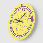 Schattige robotpatroon grote klok (Hoek)