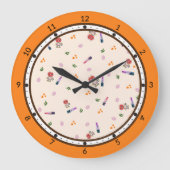 Schattige robotpatroon grote klok (Voorkant)