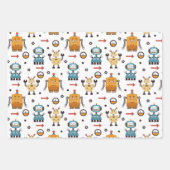 Schattige robots inpakpapier vel (Voorkant 2)