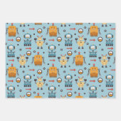 Schattige robots inpakpapier vel (Voorkant)