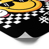 Schattige Rock De Test Retro Glimlach Leraar Kinde Poster (Hoek)