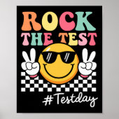 Schattige Rock De Test Retro Glimlach Leraar Kinde Poster (Voorkant)