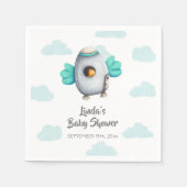 Schattige Rocket Bird Baby shower Servet (Voorkant)