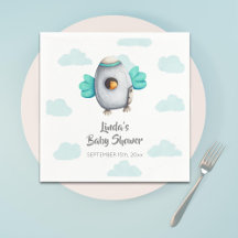 Schattige Rocket Bird Baby shower