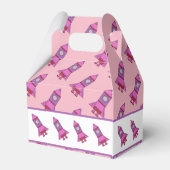 Schattige Rocket Pink Meisje Verjaardag Bedankdoosjes (Achterkant)