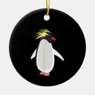 Schattige Rockhopper Pinguïn Grappig Antarctisch D Keramisch Ornament