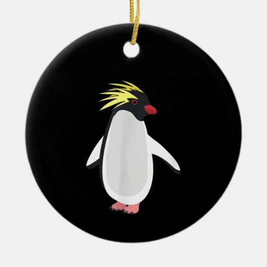 Schattige Rockhopper Pinguïn Grappig Antarctisch D Keramisch Ornament (Voorkant)