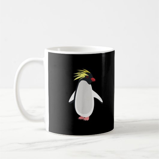 Schattige Rockhopper Pinguïn Grappig Antarctisch D Koffiemok (Links)