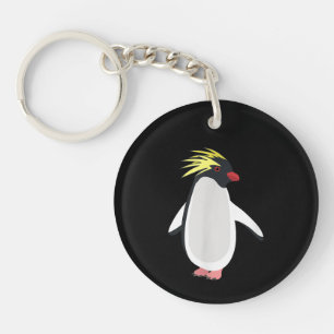 Schattige Rockhopper Pinguïn Grappig Antarctisch D Sleutelhanger