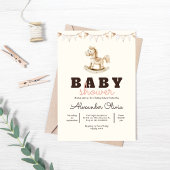 Schattige Rocking Horse Boho Baby shower Kaart