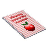 Schattige Rode Appel Notitieboek (Rechterzijde)