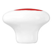 Schattige Rode Beer Keramische Knop (Zijkant)