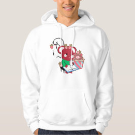 Schattige rode beer sapbox spook & zoete dessert hoodie