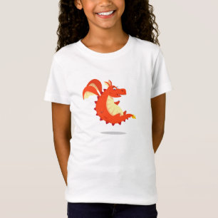 Schattige Rode Cartoon Draak T-shirt