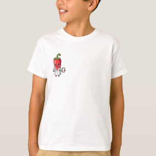 Schattige Rode Chilipeper Dokter Cartoon Kinderen T-shirt