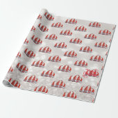 Schattige Rode Dwergen met Bokeh Cadeaupapier (Uitgerold)