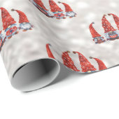 Schattige Rode Dwergen met Bokeh Cadeaupapier (Rol Hoek)