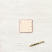 Schattige rode en witte gingham aardbeienthema post-it® notes (Op bureau)