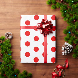 Schattige rode en witte stippen cadeaupapier