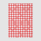 Schattige rode geruite tomaten tissuepapier (Voorkant)