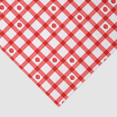 Schattige rode geruite tomaten tissuepapier (Detail)