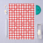 Schattige rode geruite tomaten tissuepapier (Craft)