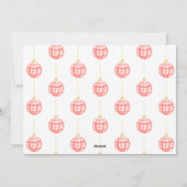 Schattige rode gingham geruite aangepaste foto Ker Feestdagenkaart (Achterkant)
