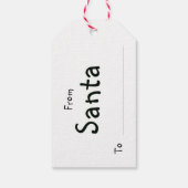 Schattige Rode Groene Feestelijke Kinderen Kerst V Cadeaulabel (Achterkant)