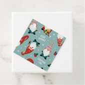 Schattige Rode Groene Gele Elf Kabouter Kerst Patr Bedankjes Labels (In situ)