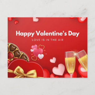 Schattige Rode Hart Valentijnsdag Postkaart Cadeau