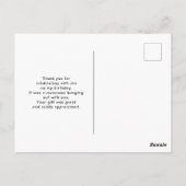 Schattige Rode Hartbloemen Illustratie Bedankt Briefkaart (Achterkant)